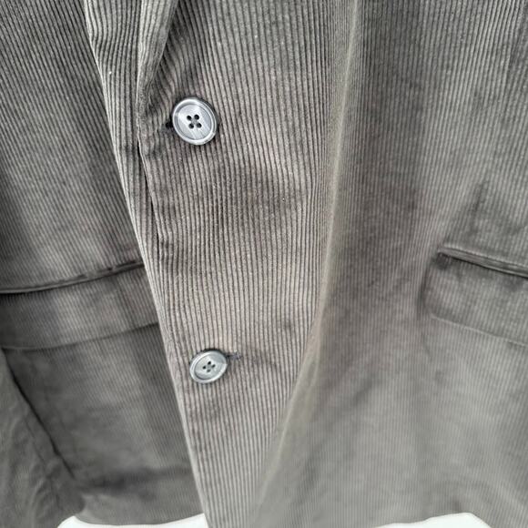 Saddlebred Heritage Corduroy Blazer Gray 54L Big & Tall 2-Button Sport Coat - Picture 6 of 10